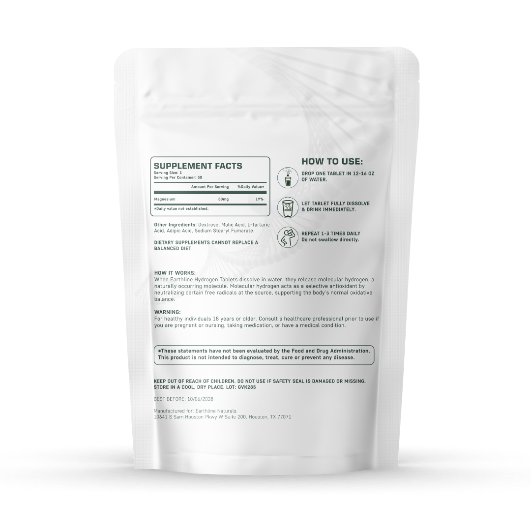 Earthline 12PPM Molecular Hydrogen Tablets