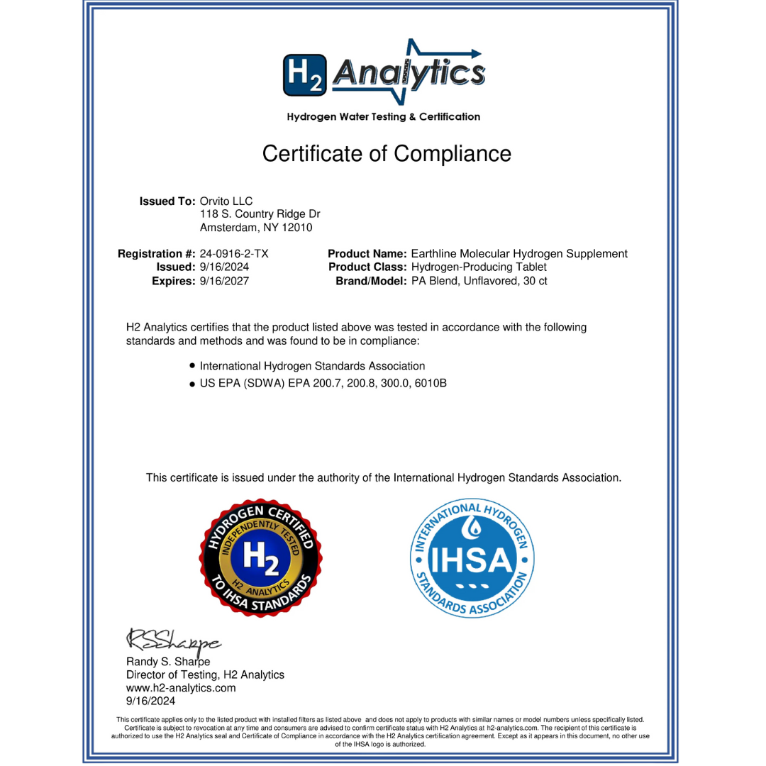 Earthline© Molecular Hydrogen Tablets